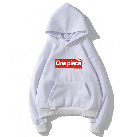 Image of One Piece Fleece Hoodies - Solid Color One Piece Series One Piece Icon Fleece Hoodie