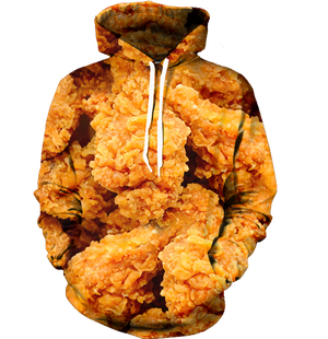 Funny  Fried Chicken Hoodies - Food Yellow Pullover Hoodie