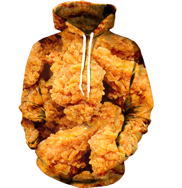 Funny  Fried Chicken Hoodies - Food Yellow Pullover Hoodie