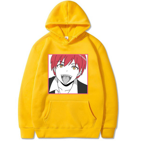 Image of Funny Assassination Classroom Hoodies Long Sleeve Sweatshirt Akabane Karma Hooded Sweatshirt