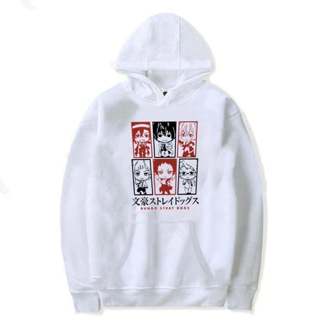 Image of Bungou Stray Dogs Hoodie Harajuku Hooded Anime Pullovers Tops Chuuya Nakahara Sweatshirts