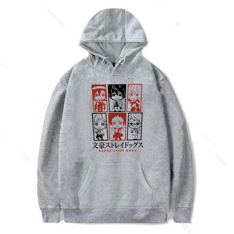 Image of Bungou Stray Dogs Hoodie Harajuku Hooded Anime Pullovers Tops Chuuya Nakahara Sweatshirts