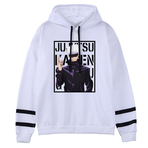 Gojo Satoru Jujutsu Kaisen Anime Print Hoodies Sweatshirts Oversized Casual Sweatshirt