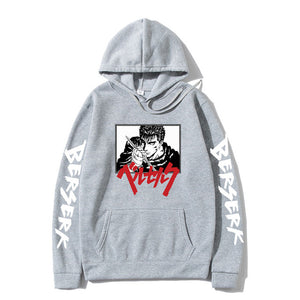 Japanese Anime Berserk Guts Hoodie Graphic Tops Hip Hop Pullover Clothes