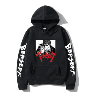 Japanese Anime Berserk Guts Hoodie Graphic Tops Hip Hop Pullover Clothes