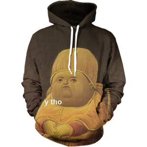 Funny Fat Y Tho? Hoodie - Character Yellow Pullover Hoodies