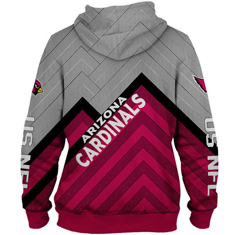 Image of Unisex Arizona Cardinals NFL Rugby Team Printed Zip Up Hoodie