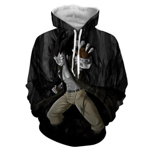 Image of Gajeel Iron Black Magic Dragon Fairy Tail 3d Printed Hoodie