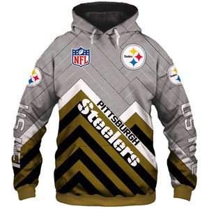 Pittsburgh Steelers NFL Rugby Team Printed Hoodie