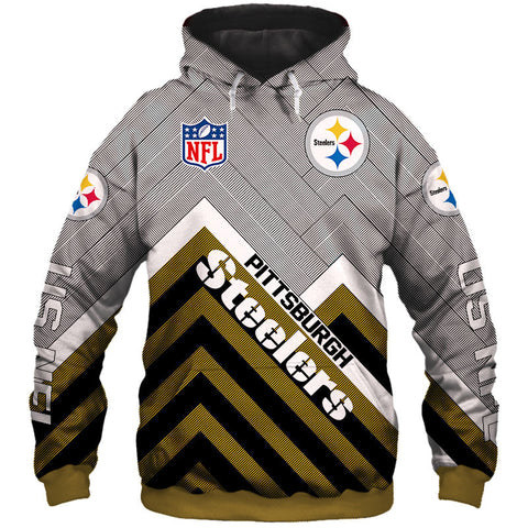 Image of Pittsburgh Steelers NFL Rugby Team Printed Hoodie