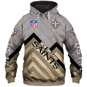 New Orleans Saints NFL Rugby Team Printed Hoodie Pullover