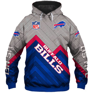 Buffalo Bills NFL Rugby Team Hoodie - Sports Printed Pullover