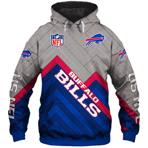 Image of Buffalo Bills NFL Rugby Team Hoodie - Sports Printed Pullover