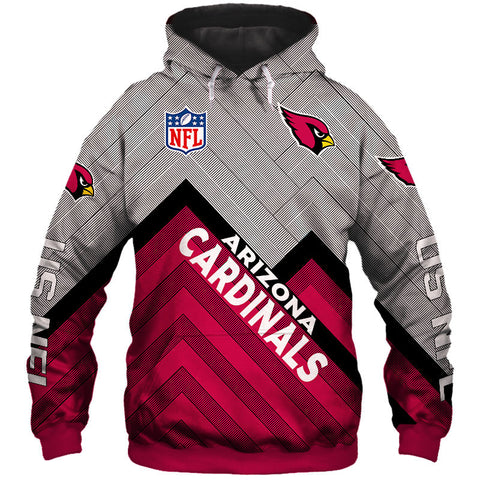 Image of Unisex Arizona Cardinals NFL Rugby Team Hoodie - Sports Printed Pullover Sweatshirt