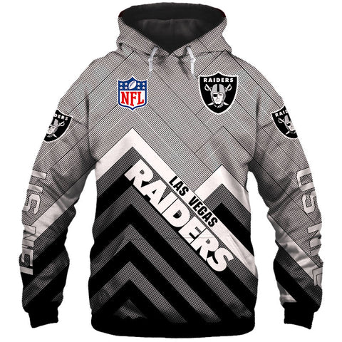 Image of Las Vegas Raiders NFL Rugby Team Sweatshirt - Sports Printed Pullover Hoodie