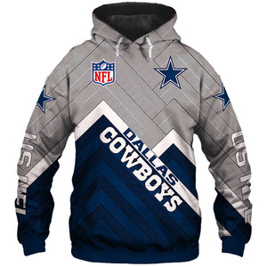 Dallas Cowboys NFL Rugby Team Sports Printed Pullover Hoodie