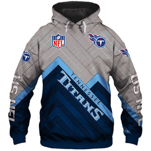 Tennessee Titans NFL Rugby Team Sports Printed Pullover Hoodie