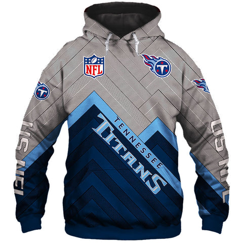 Image of Tennessee Titans NFL Rugby Team Sports Printed Pullover Hoodie