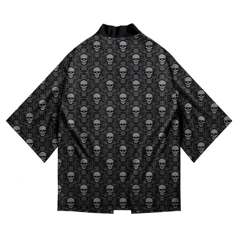 Image of Men Black Harajuku Kimono Japan Style Ukiyo Printed Jacket