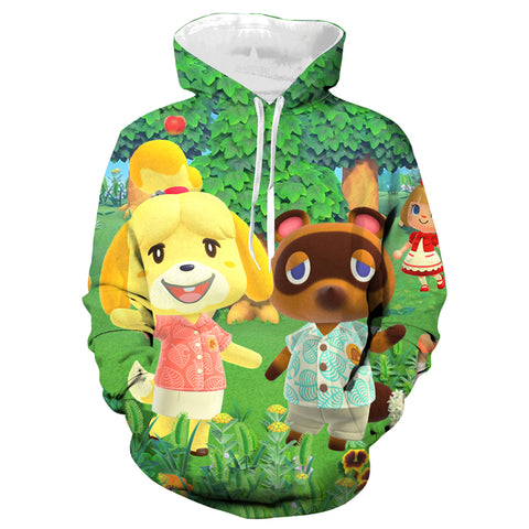 Image of Game 3D Printed Animal Crossing Hoodie Sweatshirt Pullover