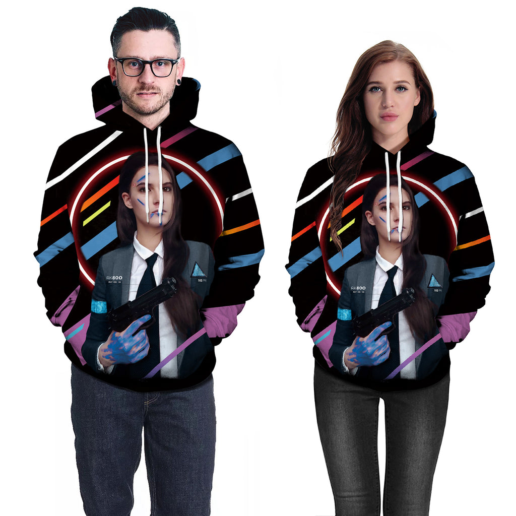 Game Character 3D Digital Print Pullover Hoodie