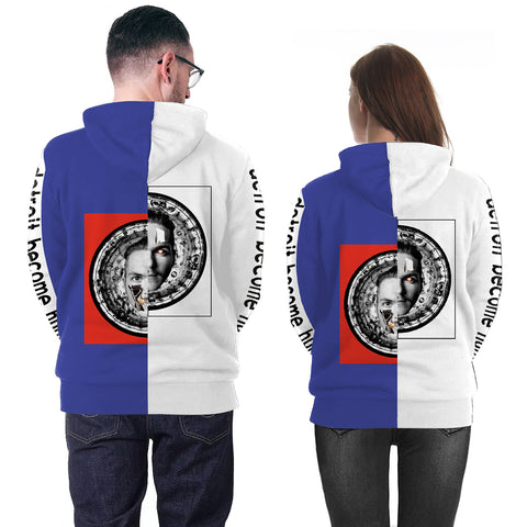 Image of Popular Characters 3D Digital Printing Blue and White Hoodies