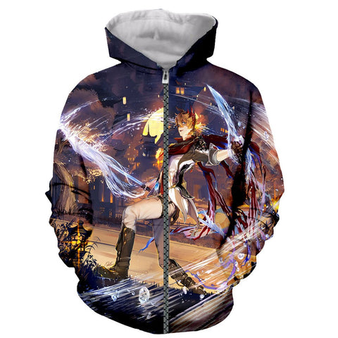 Image of Genshin Impact 3D Print Fashion Long Sleeves Hoodies Sweatshirts