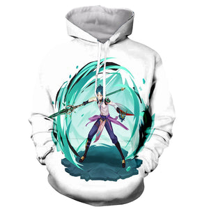 Genshin Impact 3D Print Fashion Long Sleeves Hoodies Sweatshirts