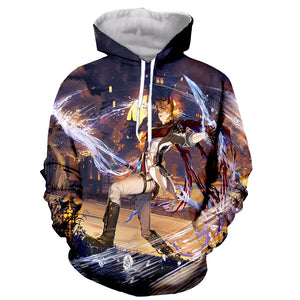 Genshin Impact 3D Print Fashion Long Sleeves Hoodies Sweatshirts