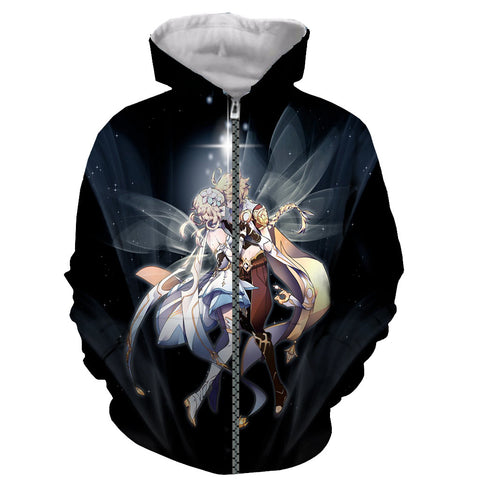 Image of 3D Print Genshin Impact Fashion Long Sleeves Zipper Hoodies