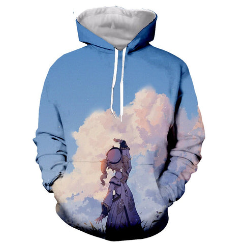 Image of 3D Print Genshin Impact Fashion Long Sleeves Hoodies Sweatshirts