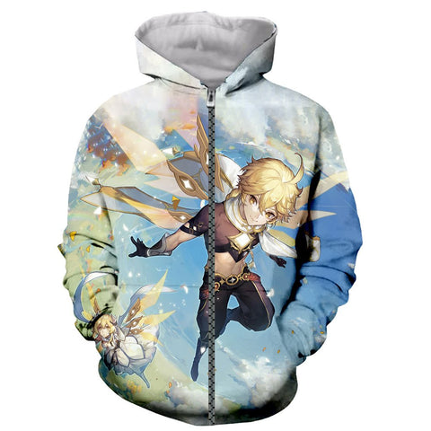 Image of Genshin Impact Long Sleeves 3D Print Hoodies Sweatshirt