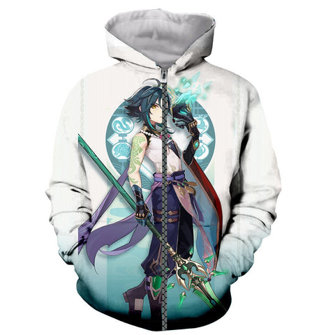 Image of Genshin Impact Long Sleeves 3D Print Hoodies Sweatshirt