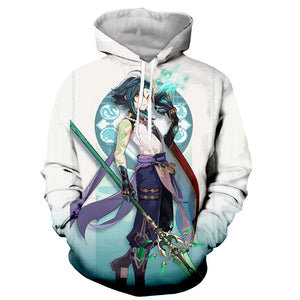 Genshin Impact Long Sleeves 3D Print Hoodies Sweatshirt