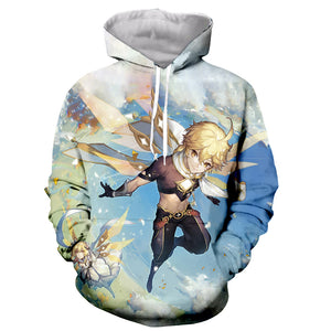 Genshin Impact Long Sleeves 3D Print Hoodies Sweatshirt