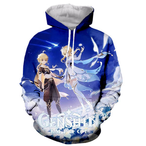 Genshin Impact Long Sleeves 3D Print Hoodies Sweatshirt