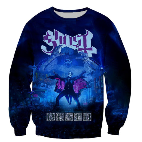 Image of 3D Printed Fashion Ghost Band Long Sleeves Hoodies Pullovers