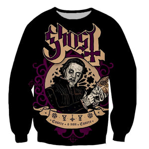 Ghost Band Long Sleeves 3D Print Zipper Hoodies Sweatshirts