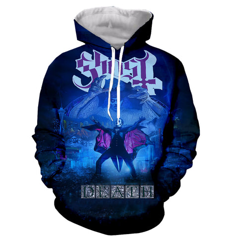 Image of 3D Printed Fashion Ghost Band Long Sleeves Hoodies Pullovers