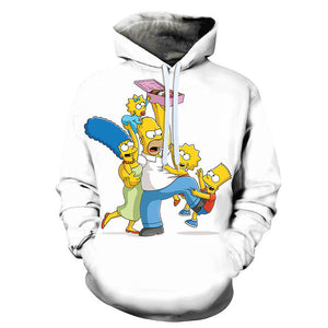 Cartoon 3D Print Hoodie - Homer Simpson Sweatshirt