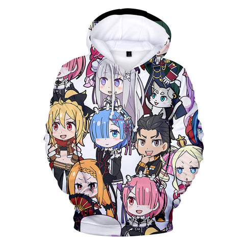 Image of Re: Life In A Different World From Zero 3D Hoodies Sweatshirt Pullover