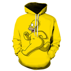 Homer Simpson and His Son 3D Printed Hoodies Sweatshirts