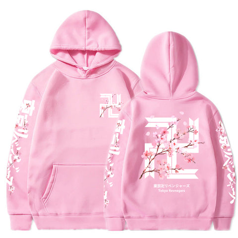 Image of Tokyo Revengers Hoodie Fashion Anime Hoodies Cherry Blossom Sweatshirts