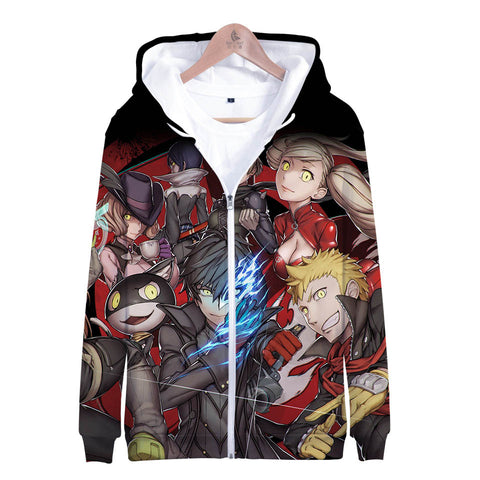 Image of Persona 5 Zipper Hoodie - Hooded Jacket Sweatshirt