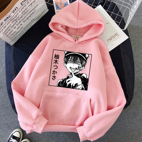 Image of Anime Toilet-Bound Hanako-kun Yugi Amane Print Hoodies Pullover Hooded Sweatshirt