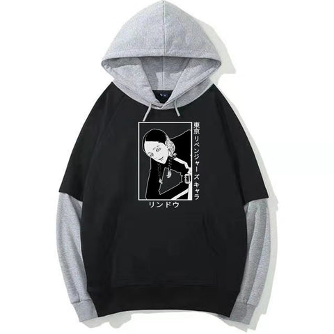 Image of Anime Tokyo Revengers Ran Haitani Printed Hoodie Casual Long Sleeve Sweatshirt