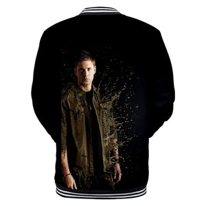 3D Printed Supernatural Baseball Jacket Sweatershirts Outwear