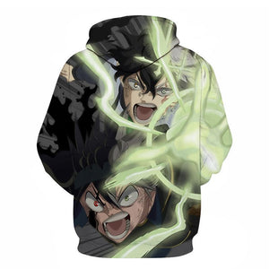 Anime Black Clover Print Unisex Oversized Casual Hoodie Hooded Sweatshirt