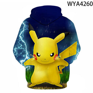 3D Printing Fashion Pokemon Hoodies - Cartoon Anime Sweatshirt Pullover