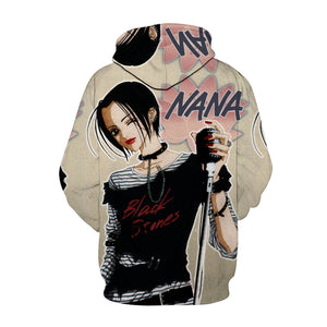 Anime Nana 3D Print Hoodie Streetwear Fashion Pullover Harajuku Oversized Sweatshirt